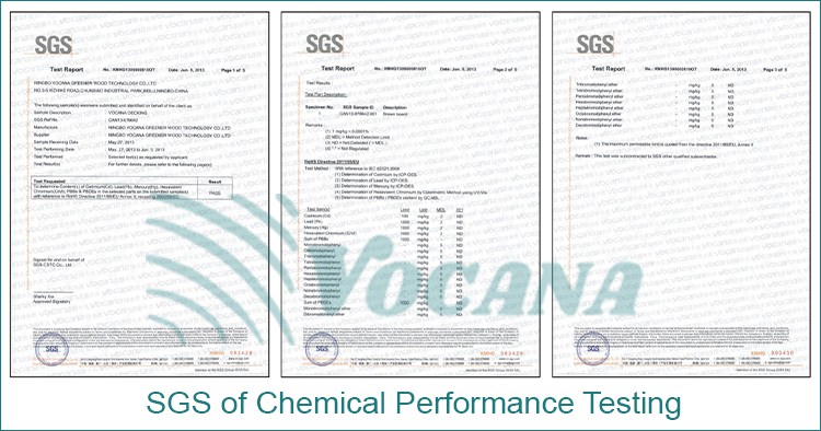 Certification of wpc decorative wall panel